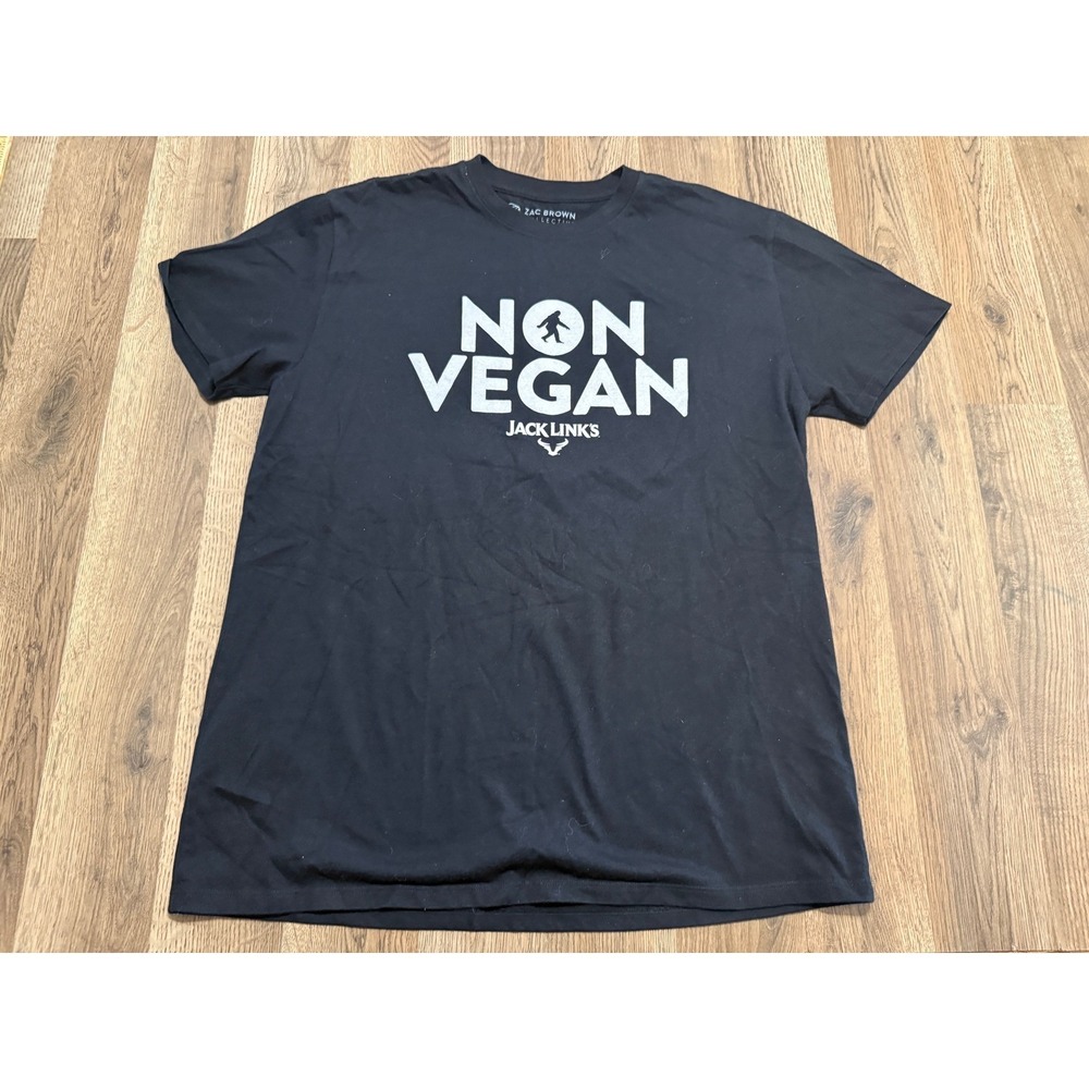 Zac Brown Collective Jack Links T-Shirt Mens Large Black Adult Non Vegan